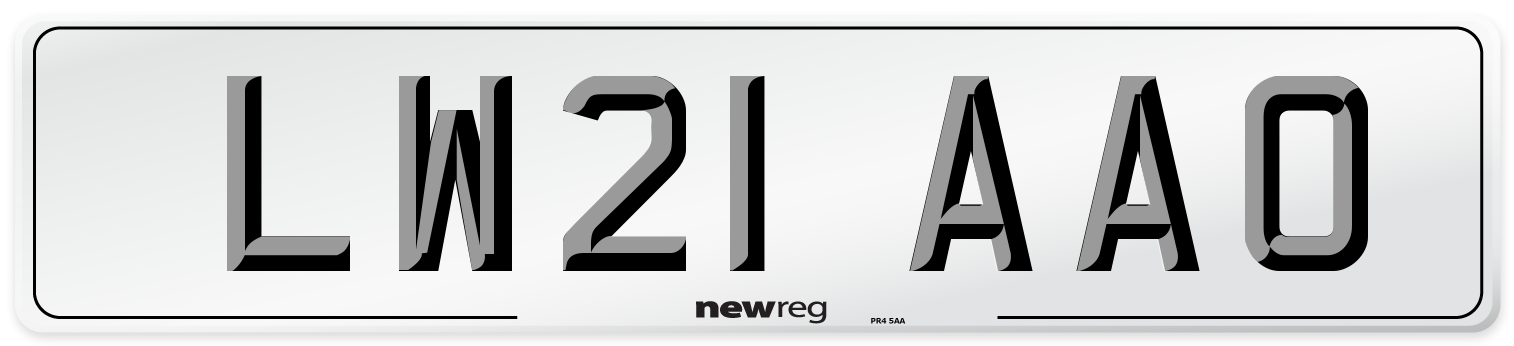 LW21 AAO Number Plate from New Reg